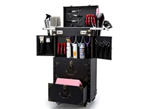 ASCASE-Rolling-Lockable-Makeup-Train-Case-Hairdressing-Trolley-Stylist-Beauty-Salon-Cosmetic-Luggage-Travel-Organizer-Tool-Box-with-Hair-Dryer-Holder.