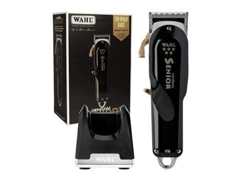 Wahl-Professional-5-Star-Series-Cordless-Senior-8504-400-70-Minute-Run-Time-Includes-Weighted-Cordless-Clipper-Charging-Stand-3801-for-Professional-Barbers-and-Stylists