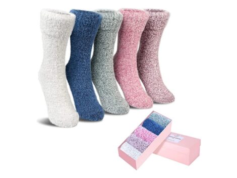 Pack-Women-Thick-Soft-Warm-Fuzzy-Socks-Winter-Wool-Fluffy-Cozy-Socks-Casual-Home-Sleep-Socks-with-Gifts-Box