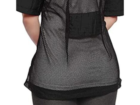 Mane-Caper-Mesh-Back-Salon-Jacket-Black-2-pockets-zipper-3X-Large-Black