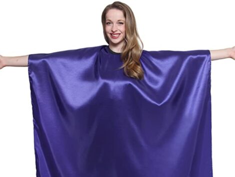 Mane-Caper-Purple-Iridescent-Salon-Cape-with-snaps-Professional-45-inch-X-60-inch-Heavy-Duty-Material-Extra-Long-Durability-For-Barbershop-and-Beauty-Shop-Use-Long-Lasting-and-Specialized-PURPLE